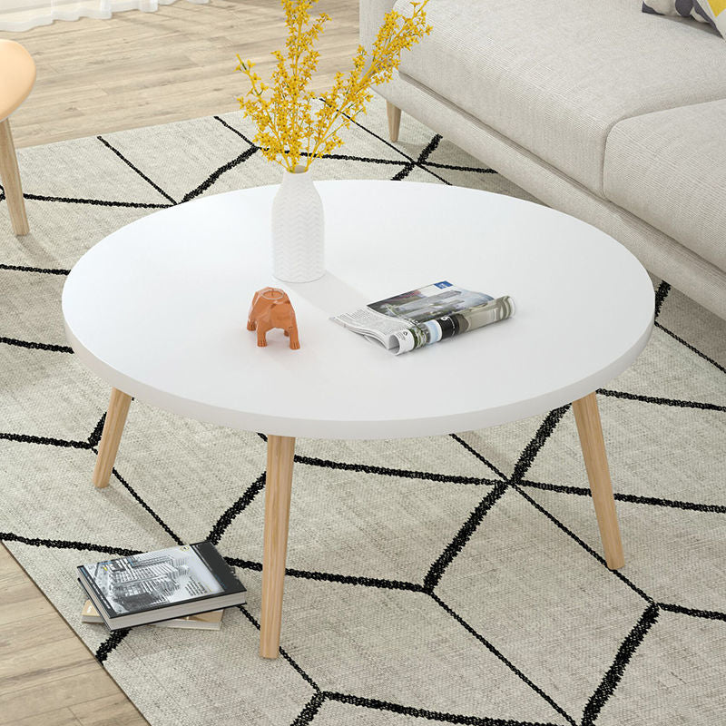 Modern Wood Side Table Bedroom No Distressing End Table with 4 Legs