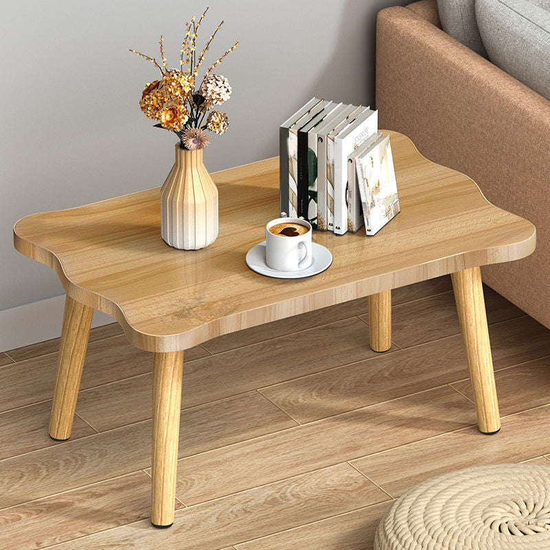 Modern Wood Side Table Bedroom No Distressing End Table with 4 Legs
