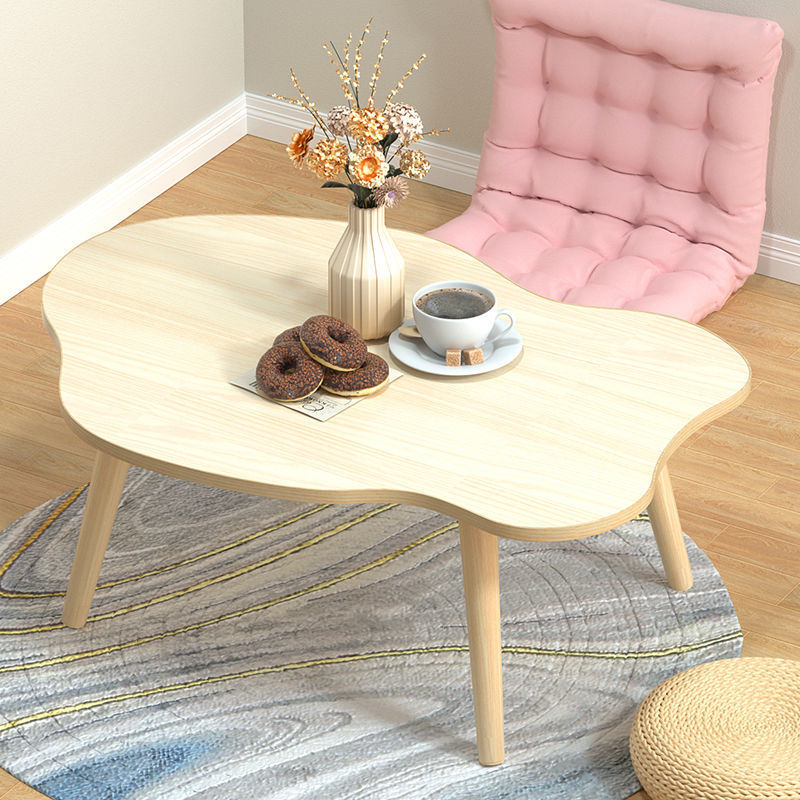 Modern Wood Side Table Bedroom No Distressing End Table with 4 Legs