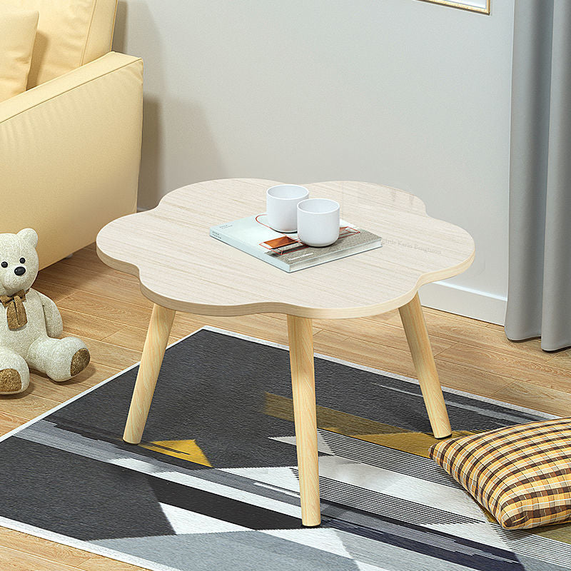 Modern Wood Side Table Bedroom No Distressing End Table with 4 Legs