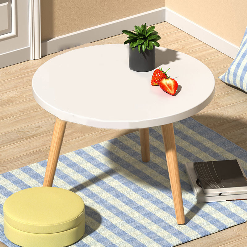 Modern Wood Side Table Bedroom No Distressing End Table with 4 Legs