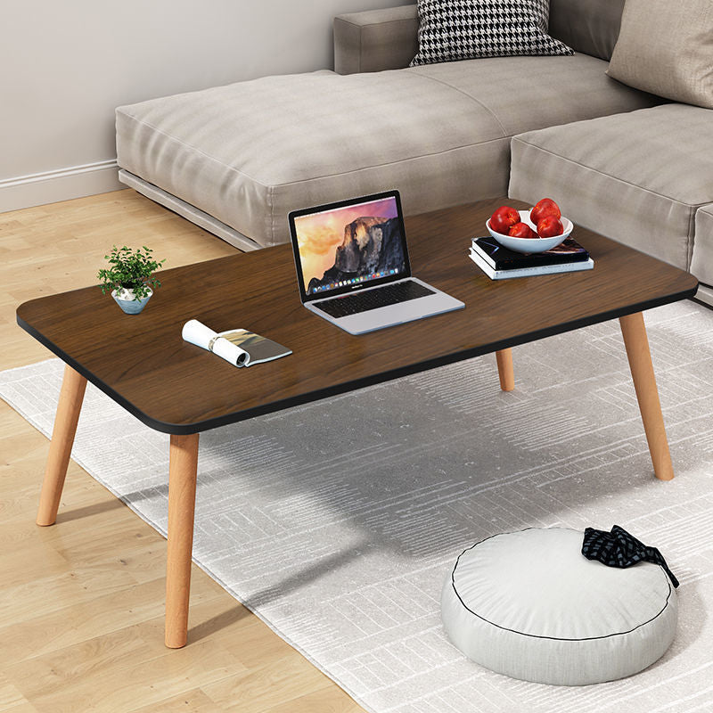 Modern Wood Side Table Bedroom No Distressing End Table with 4 Legs