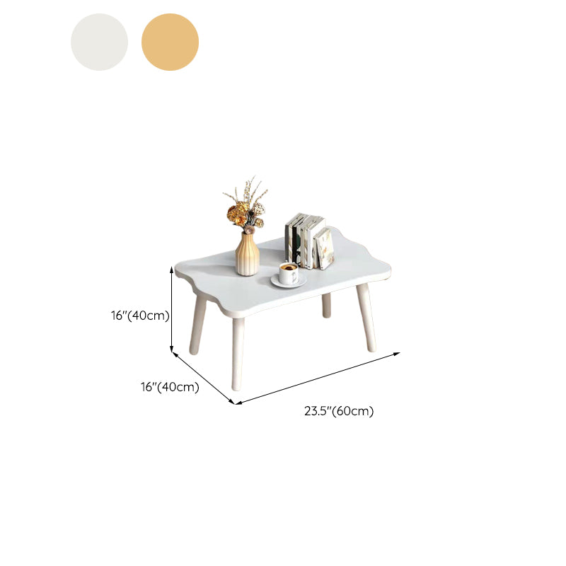 Modern Wood Side Table Bedroom No Distressing End Table with 4 Legs
