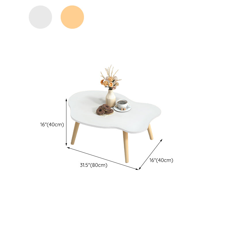 Modern Wood Side Table Bedroom No Distressing End Table with 4 Legs