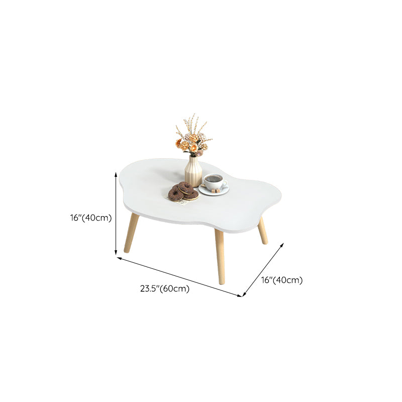 Modern Wood Side Table Bedroom No Distressing End Table with 4 Legs