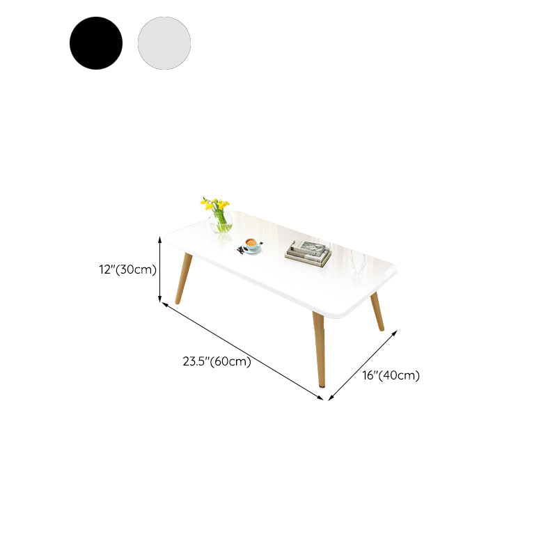 Modern Wood Side Table Bedroom No Distressing End Table with 4 Legs