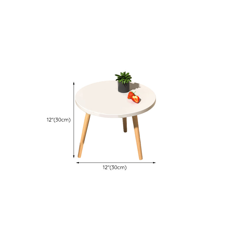 Modern Wood Side Table Bedroom No Distressing End Table with 4 Legs