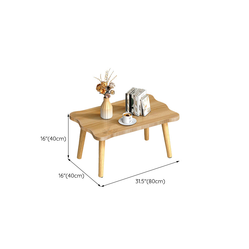 Modern Wood Side Table Bedroom No Distressing End Table with 4 Legs