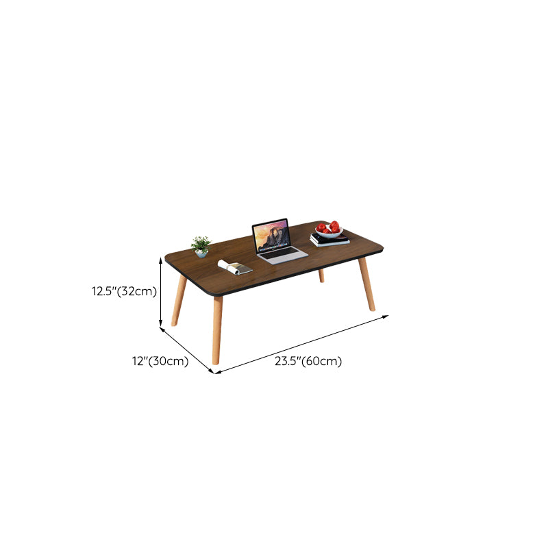 Modern Wood Side Table Bedroom No Distressing End Table with 4 Legs