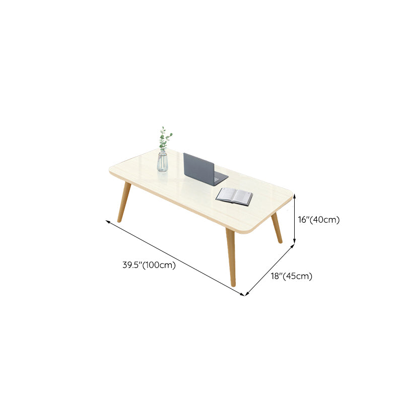 Modern Wood Side Table Bedroom No Distressing End Table with 4 Legs