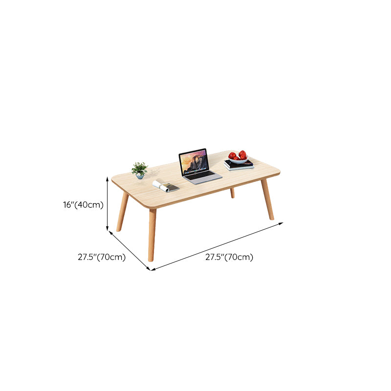 Modern Wood Side Table Bedroom No Distressing End Table with 4 Legs