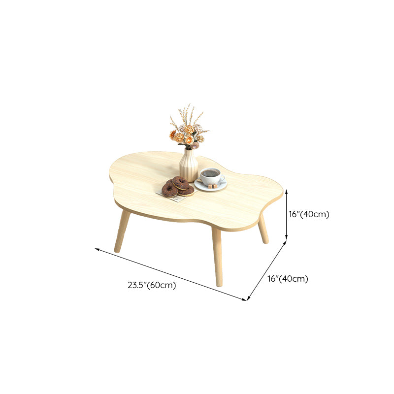 Modern Wood Side Table Bedroom No Distressing End Table with 4 Legs