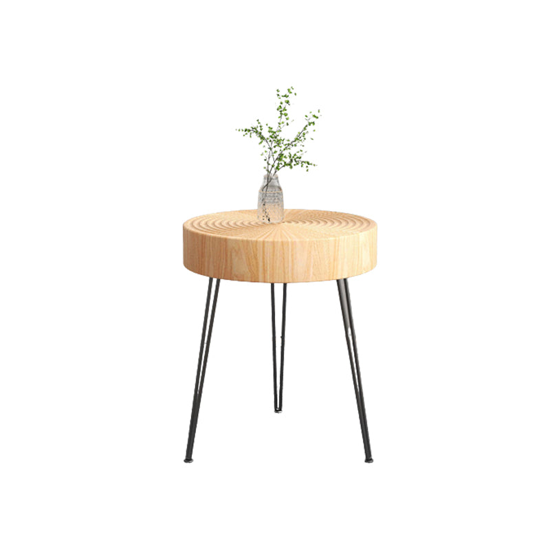 Contemporary Cocktail Table Round Solid Wood Coffee Cocktail Table
