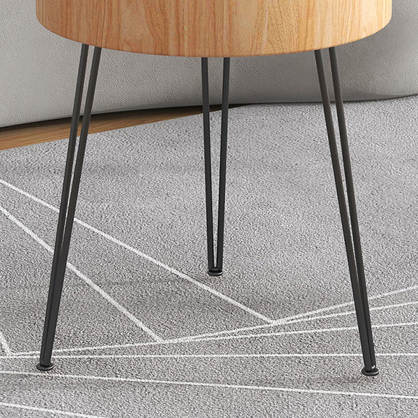 Contemporary Cocktail Table Round Solid Wood Coffee Cocktail Table