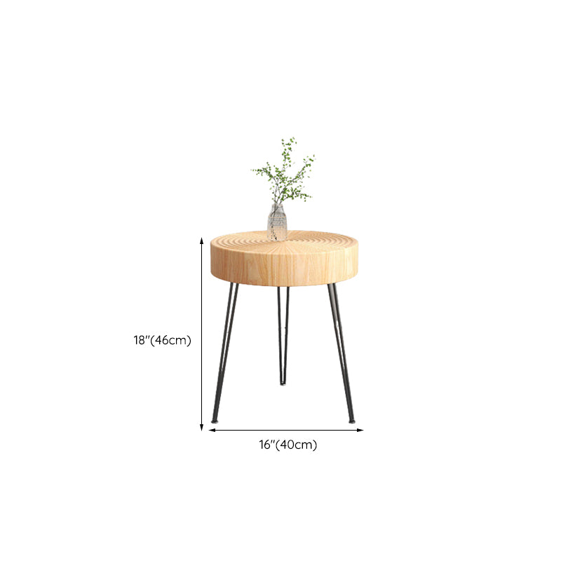 Contemporary Cocktail Table Round Solid Wood Coffee Cocktail Table