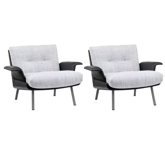 Industrial Lounge Chair Solid Color Cushion Back Basic Four Leg Reclining Accent Chair