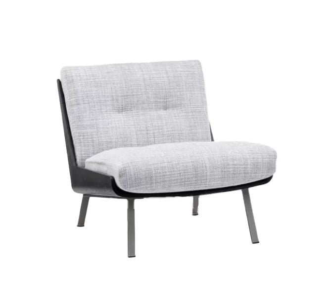 Industrial Lounge Chair Solid Color Cushion Back Basic Four Leg Reclining Accent Chair