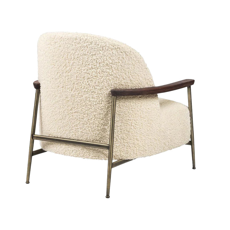 Scandinavian Arm Chair Solid Color Living Room Cushion Back Square Arms Armchair