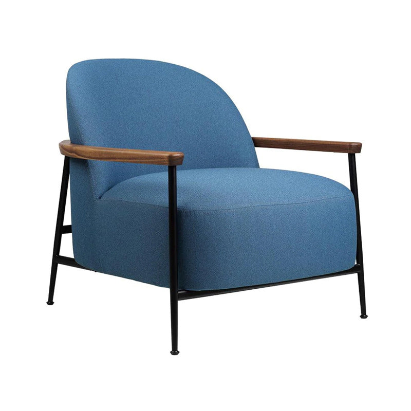 Scandinavian Arm Chair Solid Color Living Room Cushion Back Square Arms Armchair