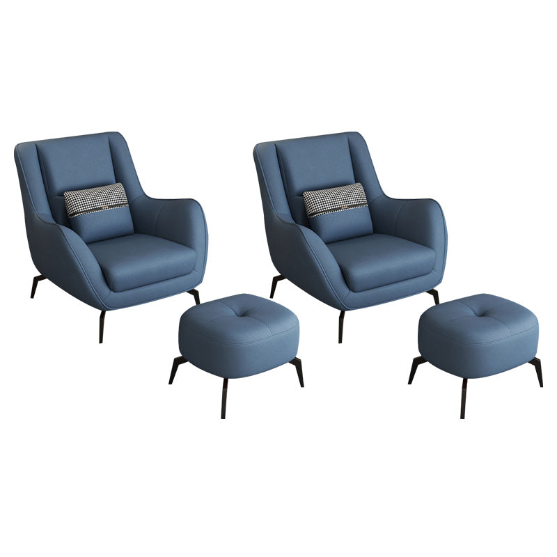 Mid-Century Modern Accent Chair Cushion Back Basic Four Legs Arms Included Armchair