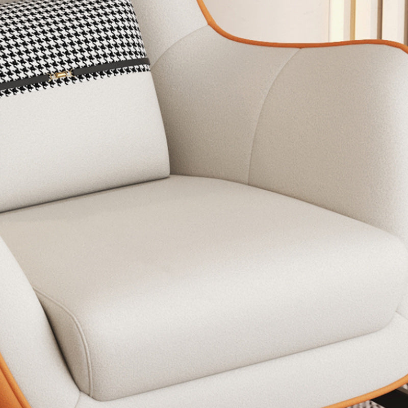Mid-Century Modern Accent Chair Cushion Back Basic Four Legs Arms Included Armchair