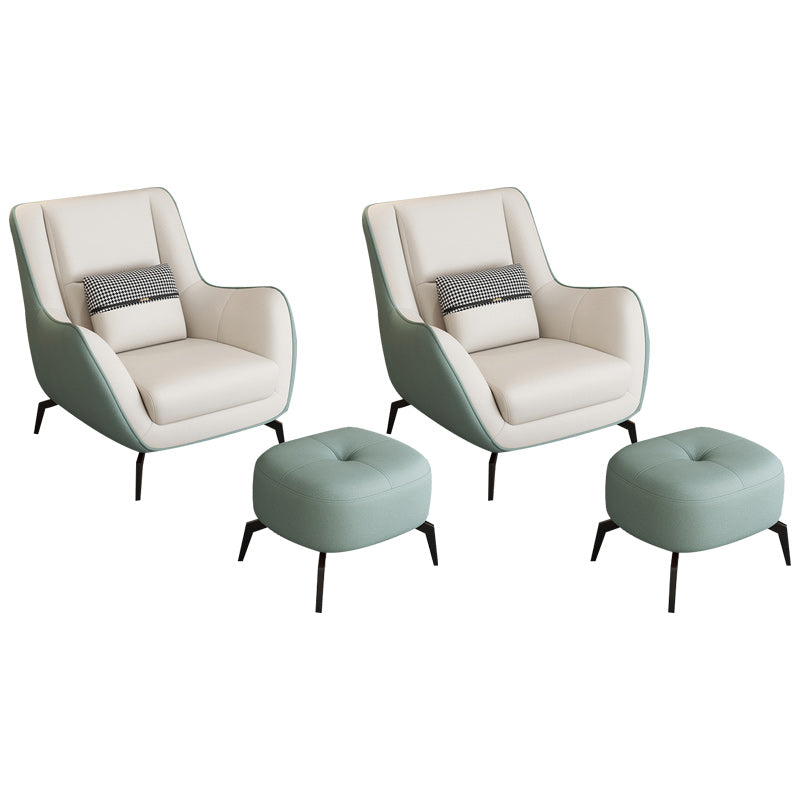 Mid-Century Modern Accent Chair Cushion Back Basic Four Legs Arms Included Armchair