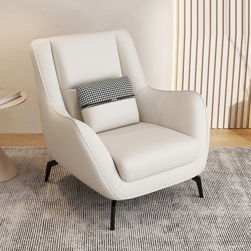 Mid-Century Modern Accent Chair Cushion Back Basic Four Legs Arms Included Armchair