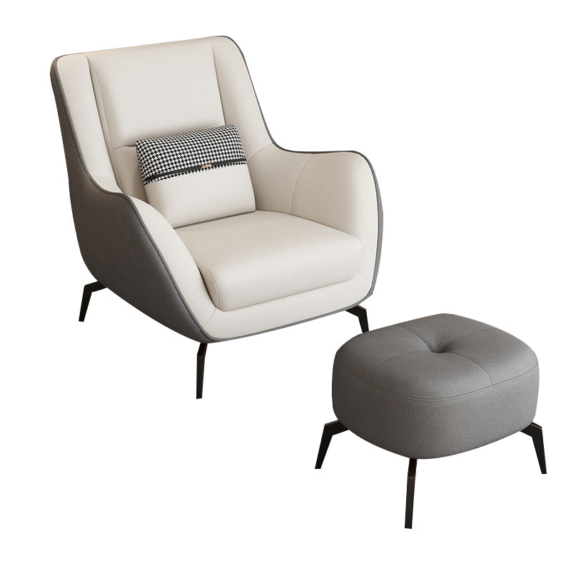 Mid-Century Modern Accent Chair Cushion Back Basic Four Legs Arms Included Armchair