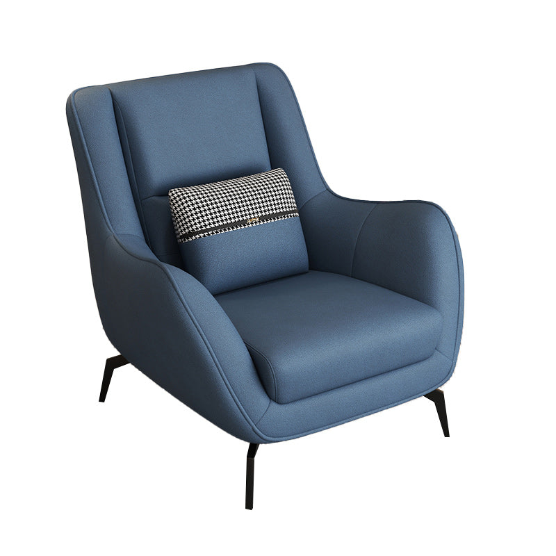 Mid-Century Modern Accent Chair Cushion Back Basic Four Legs Arms Included Armchair