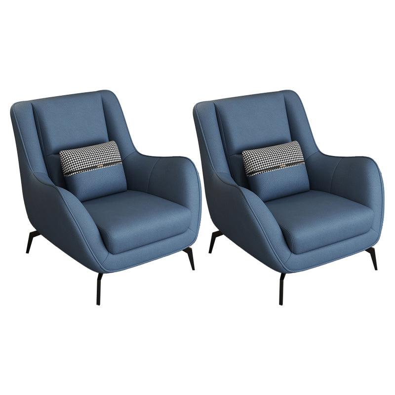 Mid-Century Modern Accent Chair Cushion Back Basic Four Legs Arms Included Armchair