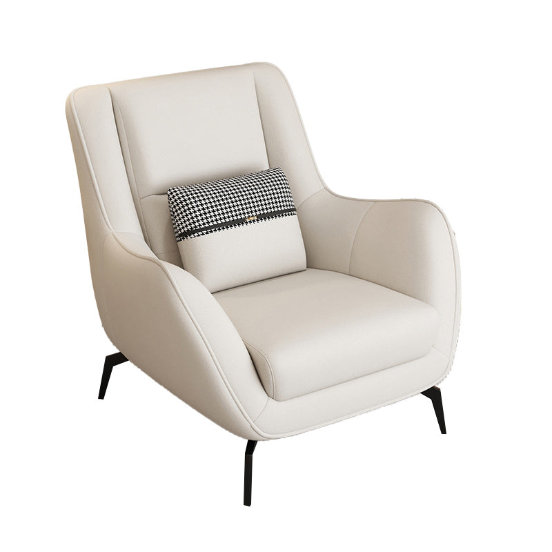 Mid-Century Modern Accent Chair Cushion Back Basic Four Legs Arms Included Armchair