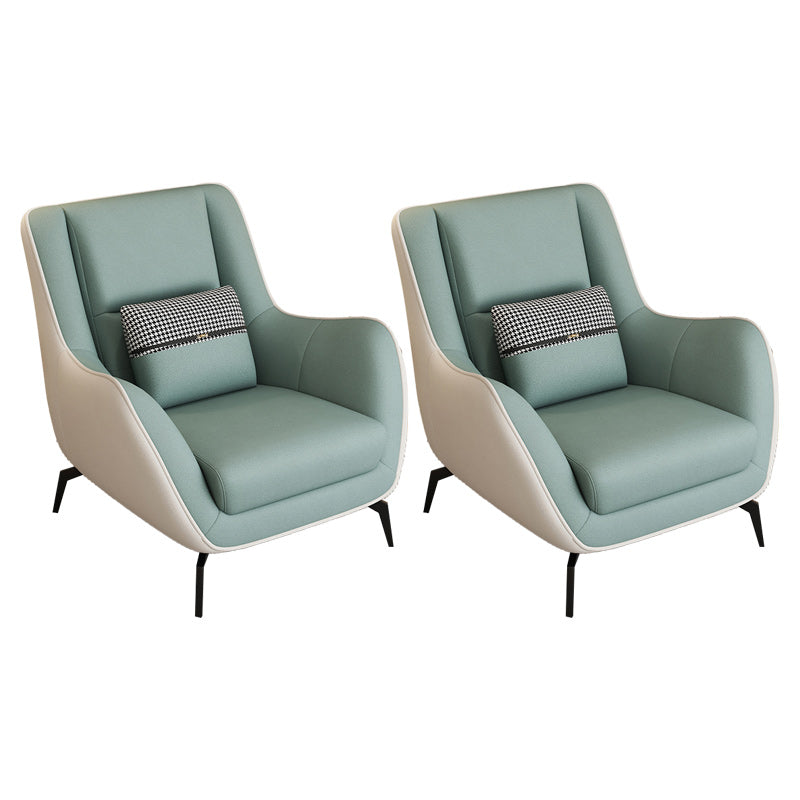 Mid-Century Modern Accent Chair Cushion Back Basic Four Legs Arms Included Armchair
