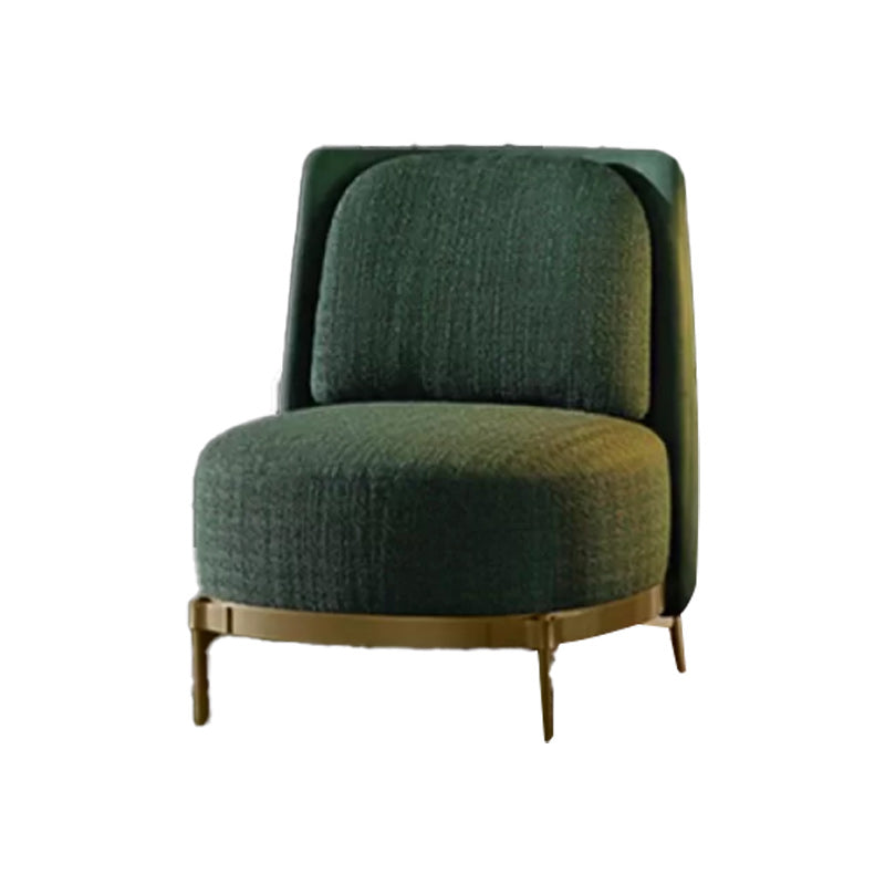 Upholstered Accent Armchair 4 Legs Sewn Pillow Back Accent Chair