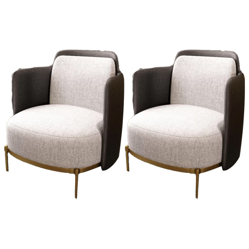 Upholstered Accent Armchair 4 Legs Sewn Pillow Back Accent Chair
