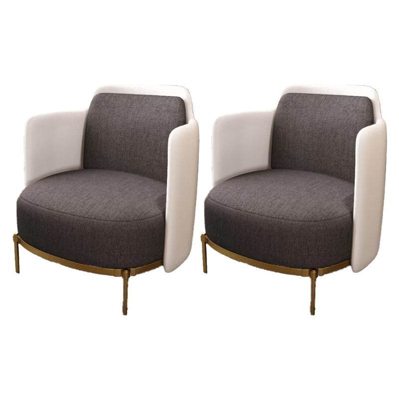 Upholstered Accent Armchair 4 Legs Sewn Pillow Back Accent Chair