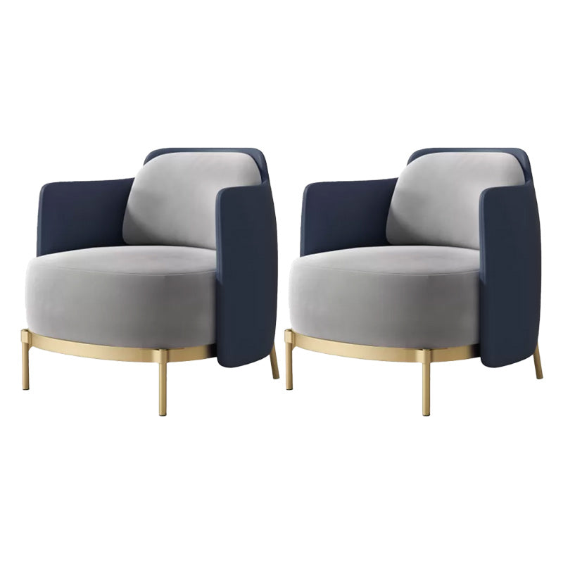 Upholstered Accent Armchair 4 Legs Sewn Pillow Back Accent Chair