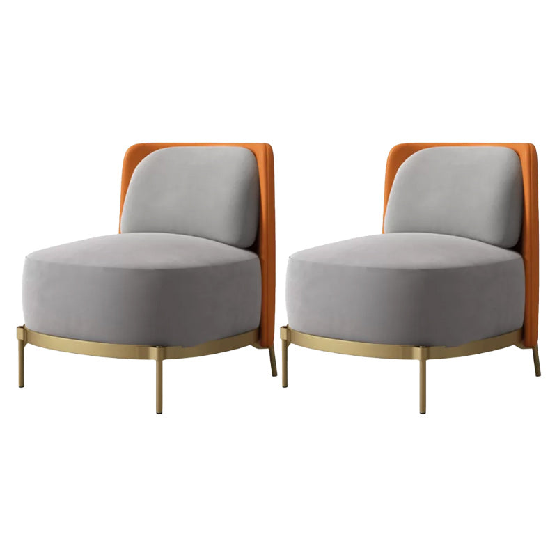 Upholstered Accent Armchair 4 Legs Sewn Pillow Back Accent Chair