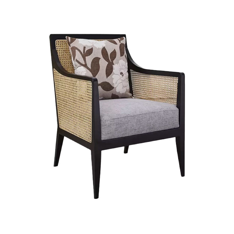 Upholstered Fabric Accent Armchair Solid Wood 24.01" Wide Armchair