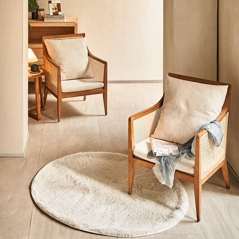 Upholstered Fabric Accent Armchair Solid Wood 24.01" Wide Armchair