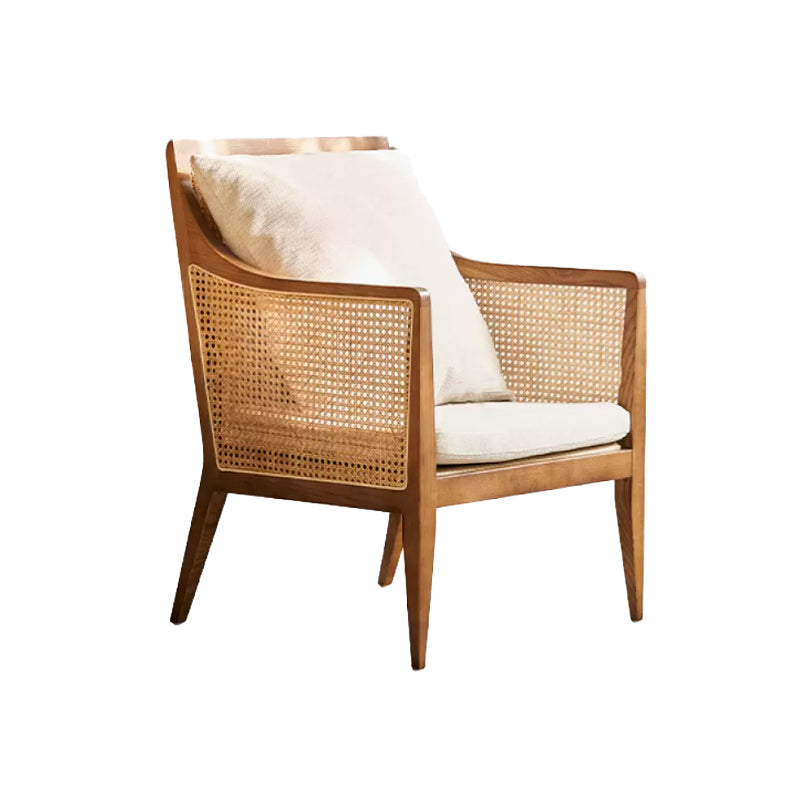 Upholstered Fabric Accent Armchair Solid Wood 24.01" Wide Armchair