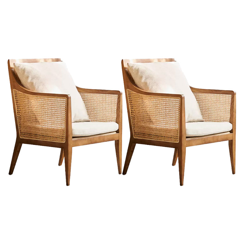 Upholstered Fabric Accent Armchair Solid Wood 24.01" Wide Armchair