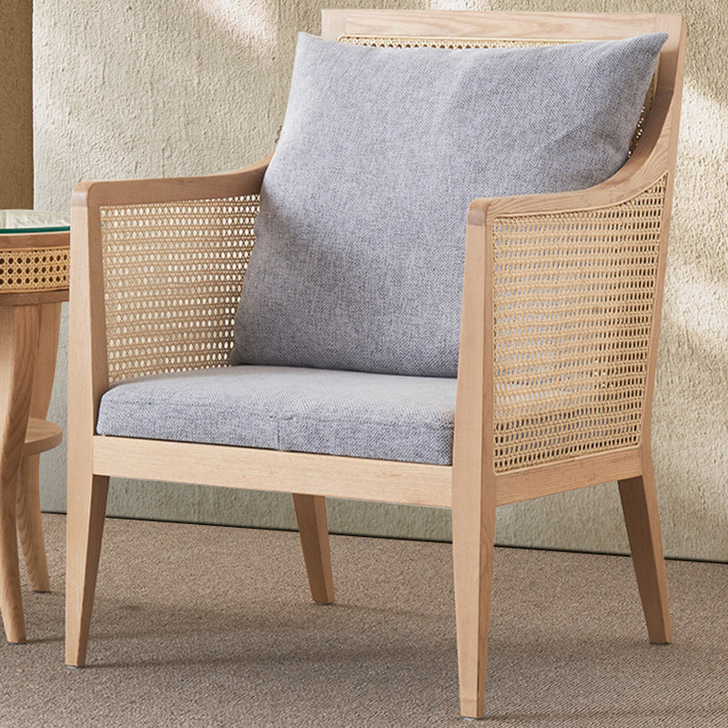 Upholstered Fabric Accent Armchair Solid Wood 24.01" Wide Armchair