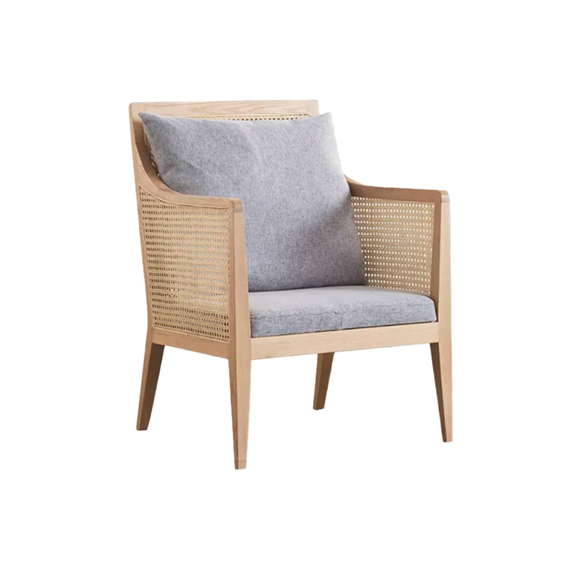 Upholstered Fabric Accent Armchair Solid Wood 24.01" Wide Armchair