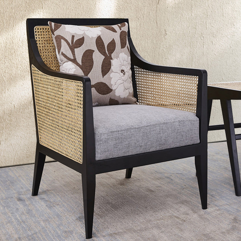 Upholstered Fabric Accent Armchair Solid Wood 24.01" Wide Armchair