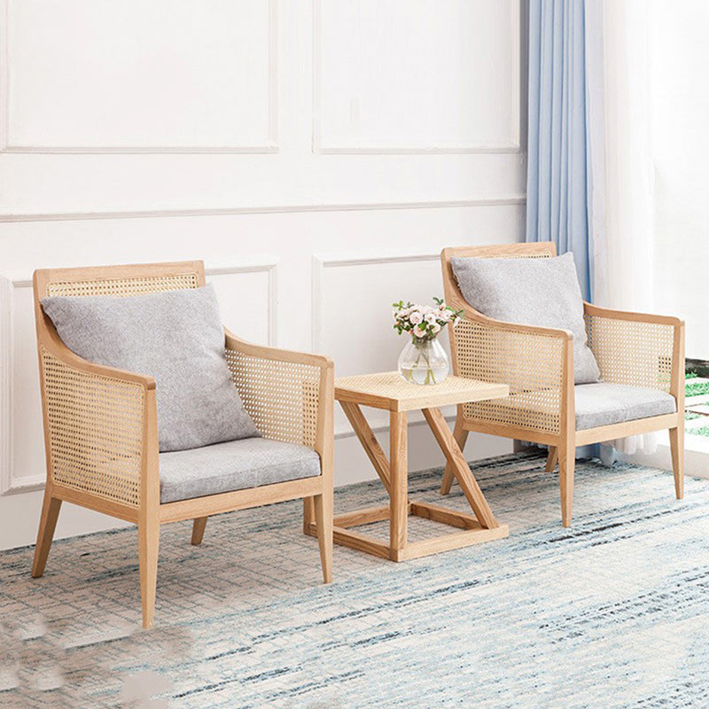 Upholstered Fabric Accent Armchair Solid Wood 24.01" Wide Armchair