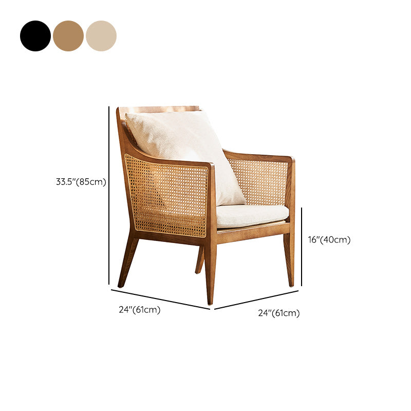 Upholstered Fabric Accent Armchair Solid Wood 24.01" Wide Armchair
