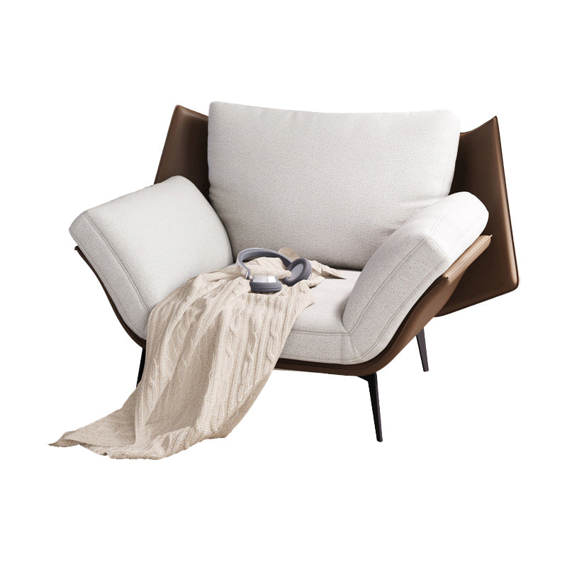 Mid-Century Modern Accent Armchair Flared Arms Fabric Armchair