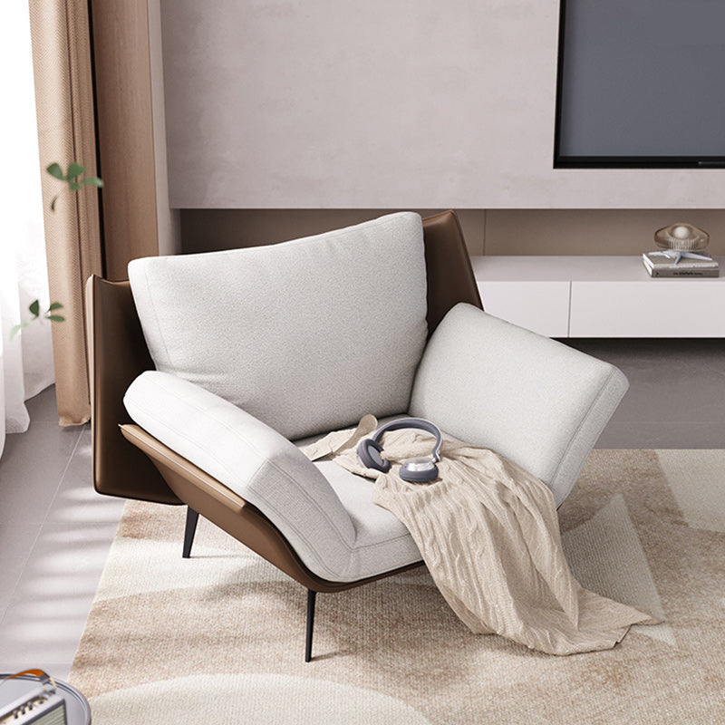 Mid-Century Modern Accent Armchair Flared Arms Fabric Armchair
