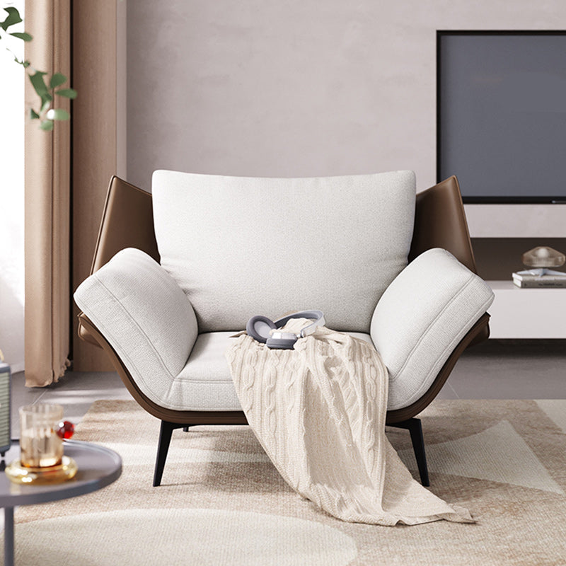 Mid-Century Modern Accent Armchair Flared Arms Fabric Armchair
