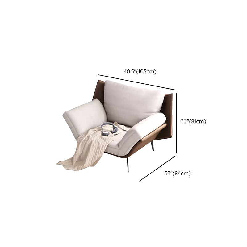 Mid-Century Modern Accent Armchair Flared Arms Fabric Armchair